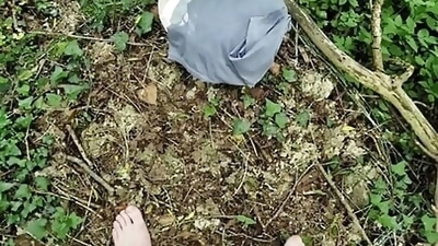 Leaving Clothes Behind To Cum In A Field