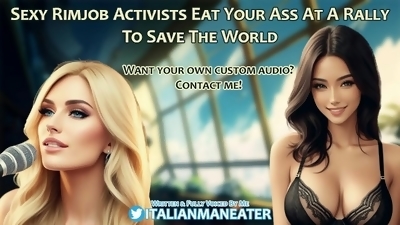 Sexy Rimjob Activists Eat Your Ass At A Rally To Save The World  FFM  Audio Roleplay