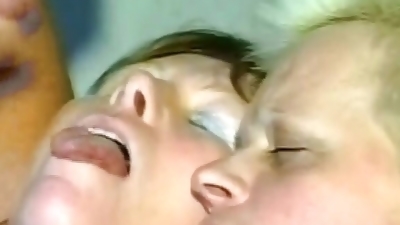 Wild and horny German ladies getting fucked by some dudes in the living room