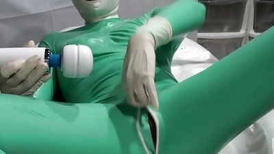 Latex Danielle relaxing in the ambulance