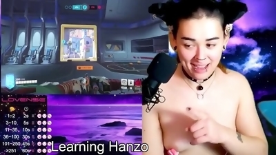 Transgirl teased with lovense while playing overwatch 2