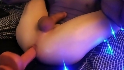 LOOK HIS Tight ASS Geting FUCKED HARD by MACHINE in His CUM Hands FREE Orgasm