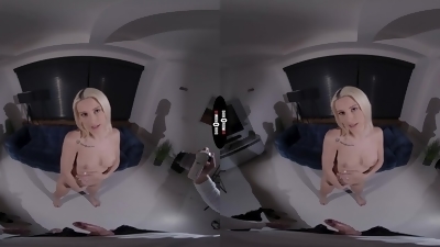 Lewd blondie VR incredible sex scene