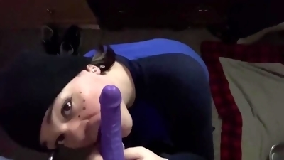 Trans Woman Sucks and Fucks Her Toys