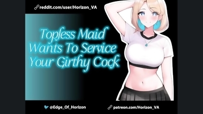 Topless Maid Wants To Service Your Girthy Cock [ASMR Roleplay] [Topless Maid] [College Student]