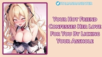 Your Hot Friend Lick Your Asshole To Confess Her Love For You  Extreme Rimjob