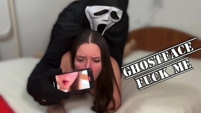 Blowjob for Ghostface fucked my pussy and ass😱