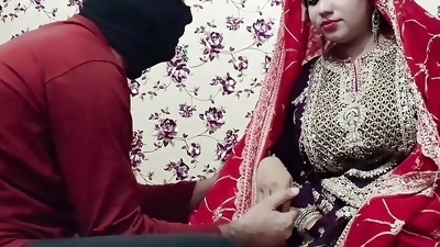 Indian Desi Sexy Bride with her Husband on Wedding Night