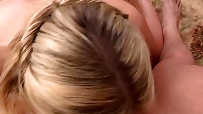 Blonde Hillary Scott Takes Two Cock at Once