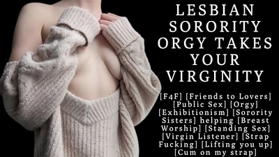 F4F  ASMR Audio Porn for women  Sorority Sisters take your virginity in ritualistic fashion  FtL