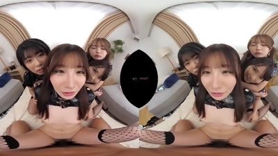 Lewd asian sluts crazy VR clip