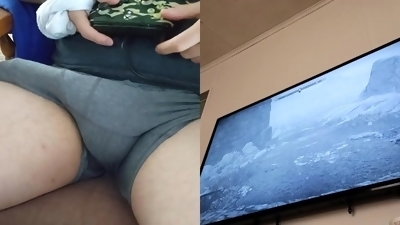 Straight Amatuer Twink Jerking while gaming With Monster Cock On Skyrim And I Fucking Died By A Wolf