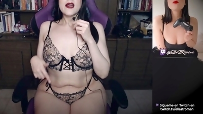 Latina Twitch streamer gives JOI masturbation instructions for 60 FPS jerk off