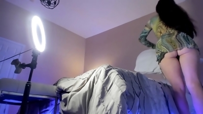 POV voyeur catches me climaxing while cleaning my room