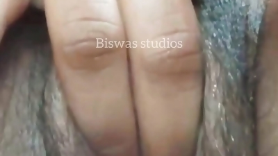 Hairy indian pussy fingering closeup