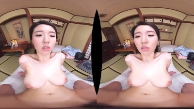 Lustful Asian babe breathtaking VR adult scene