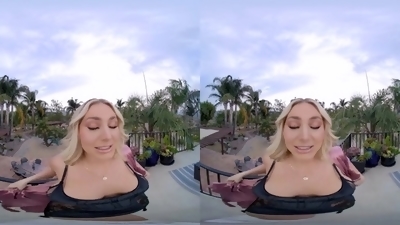 Busty Kayley Gunner discovers the aphrodisiac power of wealth in VR porn