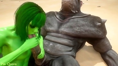 Mischievous Life: She-Hulk betrays Hulk and dominates Rhino in a wild encounter