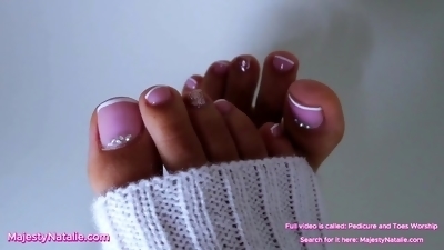 Pedicure Feet Humiliation! Cute Teen Domme Latina Foot Worship with Toes and Soles - Femdom FIndom
