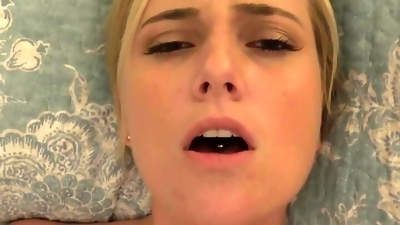 Blonde amateur from Florida gets her pussy eaten and sucks cock POV (Kate England)