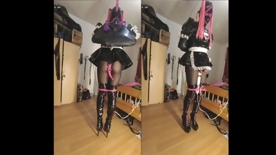 Spiked Chastity Cage Torment - Sissy Maids Self Bondage