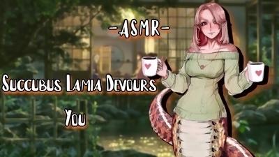 ASMR [EroticRP] Succubus Lamia Devours You [Binaural/F4M] [EarEatting] [Milf]