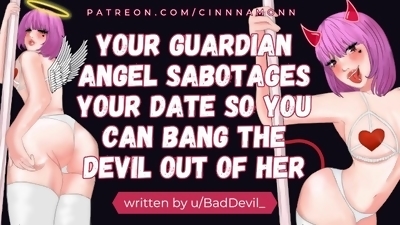 Banging Your Guardian Angel and Devil  ASMR Erotic Audio Roleplay  Blowjob Deepthroat
