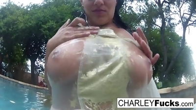Charley shows of her amazing tits - Charley chase