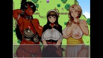 Paralyzing boobs in Oba-sans Saga 8 featuring hot blonde, brunette milf, orc girl, and super horny milf