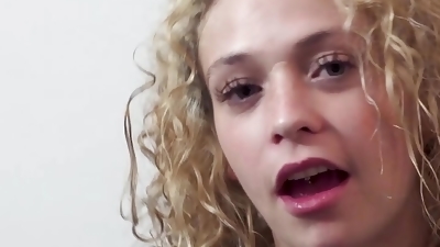 Sexy Curly Hair Newbie Leila Fucks Like Crazy At Audition - AMATEUR EURO