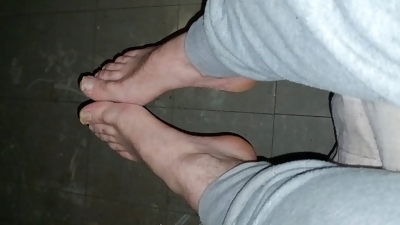 daddy played with my big huge cock and ejaculated on my sexy male feet to get one million views ( foot fetish) (gayfeet)