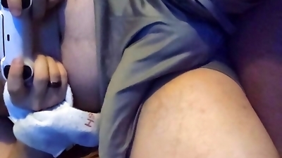 Daddy masturbates his big dick twice with close up cum shots
