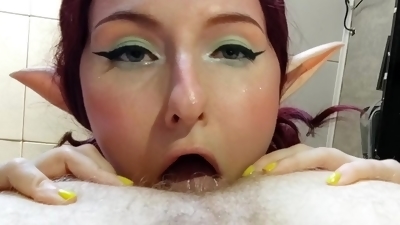 got into a world where elves are looking for ass for rimjob - licked his ass