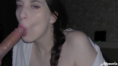Intense face-fucking session with girlfriend - She swallows every drop of cum