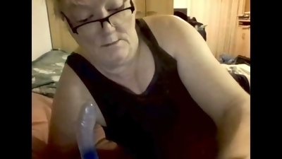 Horny grandpa strokes his cock on webcam for some naughty fun