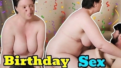 Birthday Sex - Fucked His Huge cock With My Wet Pussy and Asshole For his Birthday!