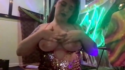 Worship these amazing tits, thick ass, and pussy as I strip, tease, and perform pole tricks while fingering and masturbating with a dildo. Watch me su