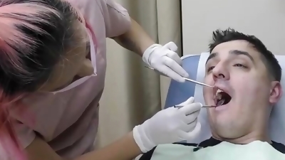 Canada Gets A Dental Exam From Hygienist Channy Crossfire ONLY On GuysGoneGynocom!