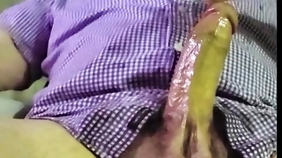Large Olive Penis Ejaculates Prolifically with a Fleshlight