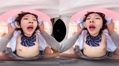 Asian small-titted vixen VR porn