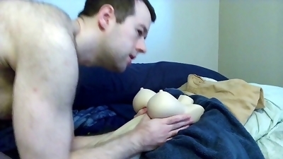 Huge uncut cock, adult toys, squealing