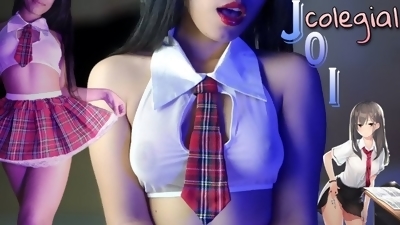 JOI COSPLAY-I'm a SCHOOL girl and I make you cum in my pussy💦 / ENGLISH SUBTITLED / ASMR roleplay🍑