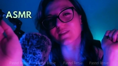 SFW ASMR Soothing Tracing - PASTEL ROSIE Triggering Mouth Sounds - Geeky Fansly Egirl SoftRosieASMR