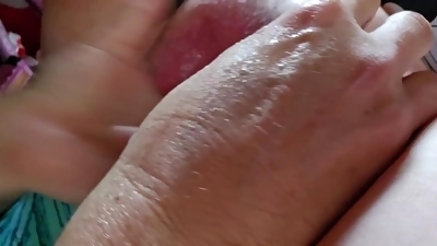 Having my pussy sucked in the shed