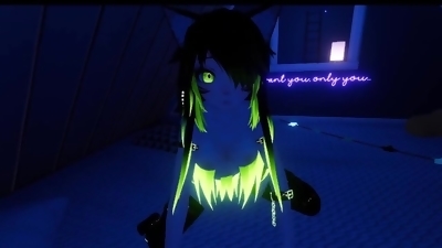 VRChat Girl Masturbate but wants to be fucked and ended up having multiple Orgasm while being Fucked