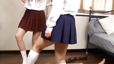 Japanese girls sock smelling and sock domination terror!