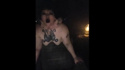 BBW serving cock on my knees and bent over
