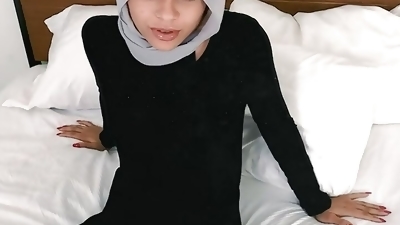 Fuck Math, Fuck Me! - Muslim Schoolgirl Masturbates & Gets Shagged in Her Bedroom - Hijab Hookup