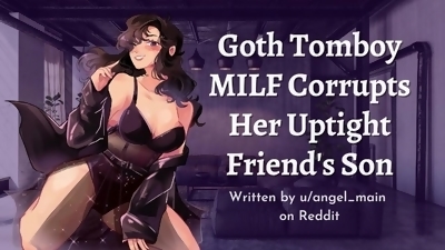 Goth Tomboy MILF Corrupts Her Uptight Friend's Son  ASMR Roleplay