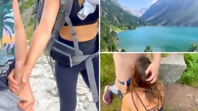 4K - Facial cumshot after a mountain day with friends 🏔️🤭 - French couple